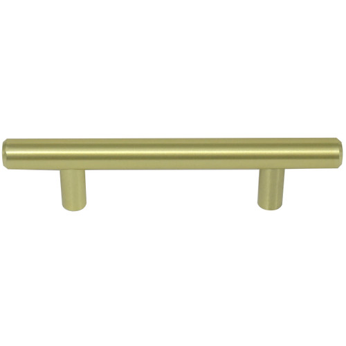 Laurey 87304 Steel T-Bar Pull - 128mm C/C - Satin Brass