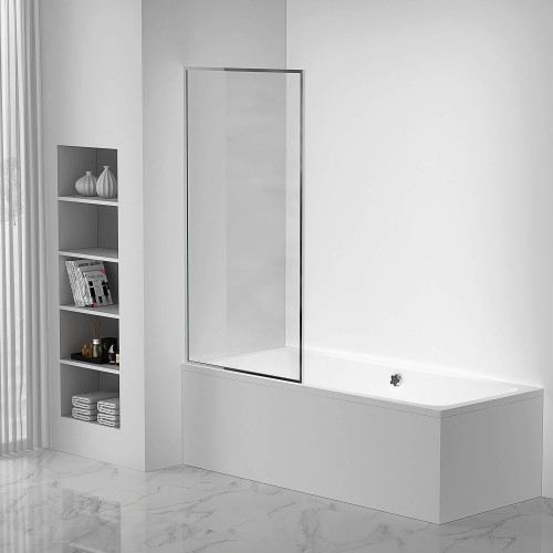 Fine Fixtures Fixed Full Frame Tub Panel - 34" X 58" - Polished Chrome - TDF2-34PC