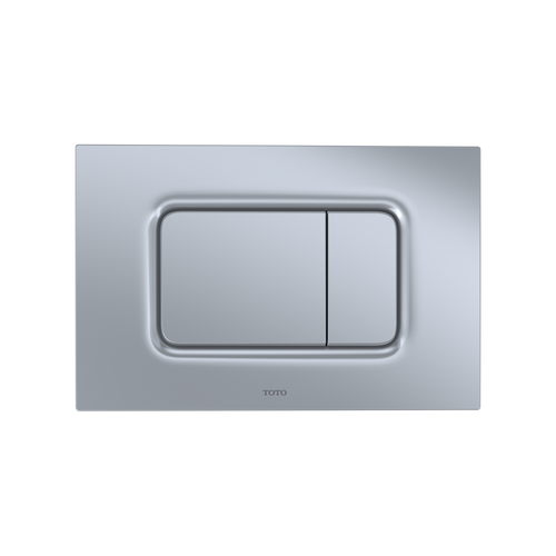 TOTO® Dual Flush Rectangle Push Button Plate for Select DuoFit In-Wall Tank Unit, Matte Silver - YT920#MS
