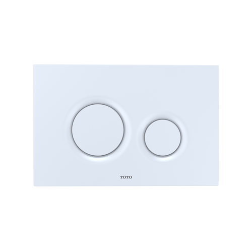 TOTO® Dual Flush Round Push Button Plate for Select DuoFit In-Wall Tank Unit, White Matte - YT930#WH