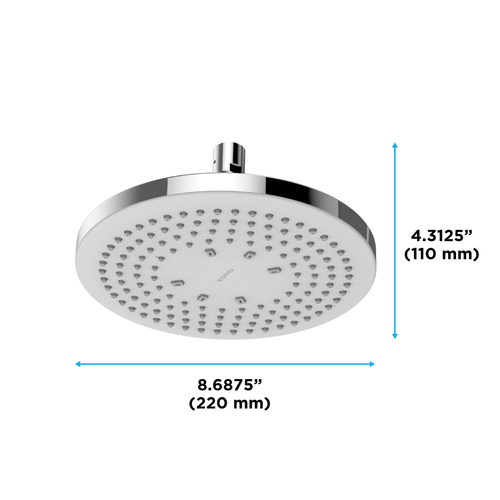 TOTO® G Series 2.5 GPM Single Spray 8.5 inch Round Showerhead with COMFORT WAVE Technology, Polished Chrome - TBW01003U1#CP