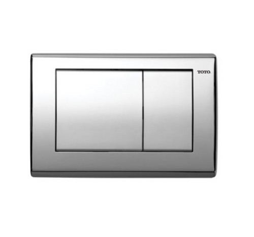 TOTO® Rectangular Convex Push Plate For Select DUOFIT In-Wall Tank System, Polished Chrome - YT820#CP