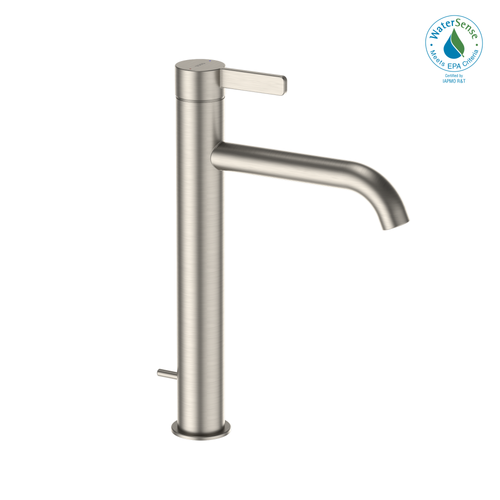 TOTO® GF 1.2 GPM Single Handle Vessel Bathroom Sink Faucet with COMFORT GLIDE Technology, Brushed Nickel - TLG11305U#BN