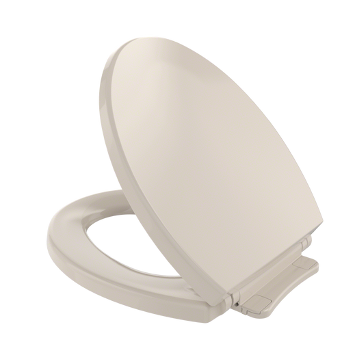 TOTO® SoftClose® Non Slamming, Slow Close Round Toilet Seat and Lid, Bone - SS113#03
