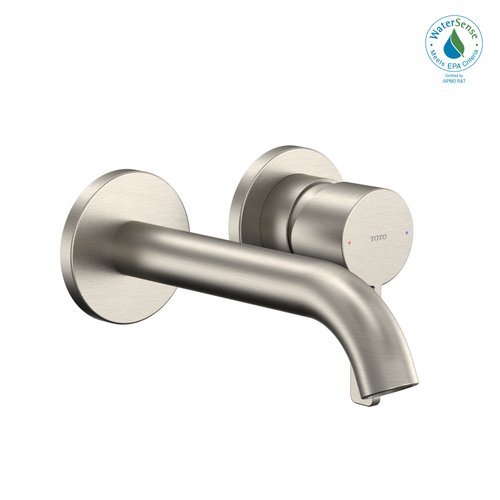 TOTO® GF 1.2 GPM Wall-Mount Single-Handle Bathroom Faucet with COMFORT GLIDE Technology, Brushed Nickel - TLG11307U#BN
