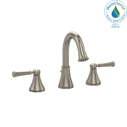 TOTO® Vivian Alta® Two Handle Widespread 1.2 GPM Bathroom Sink Faucet, Brushed Nickel - TL220DD1H12#BN