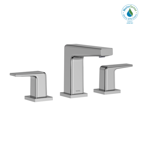 TOTO® GB Series 1.2 GPM Two Handle Widespread Bathroom Sink Faucet with Drain Assembly, Polished Chrome - TLG10201U#CP