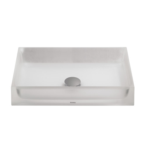 TOTO® Luminist Rectangular Vessel Bathroom Sink, Frosted White - LLT151#61