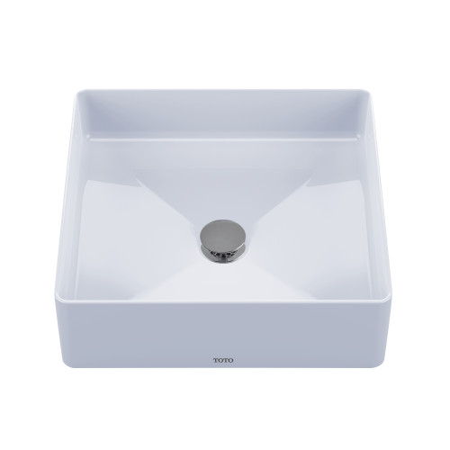 TOTO® Arvina Square Vessel Fireclay Bathroom Sink, Cotton White - LT574#01