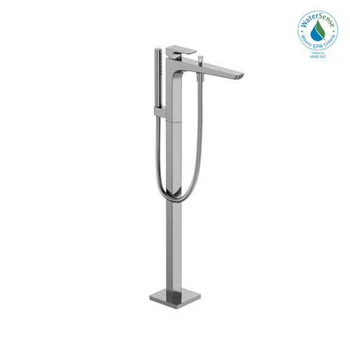 TOTO® GE Single-Handle Free Standing Tub Filler with Handshower, Polished Chrome - TBG07306U#CP