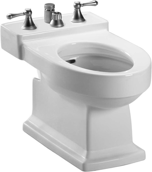TOTO® Lloyd® Deck Mount Vertical Spray Flushing Rim Bidet, Cotton White - BT930B#01