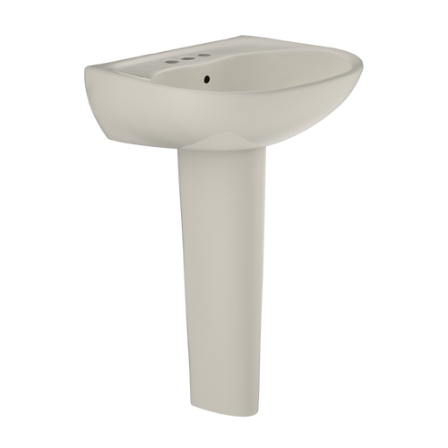 TOTO® Supreme® Oval Basin Pedestal Bathroom Sink with CeFiONtect for 4 Inch Center Faucets, Sedona Beige - LPT241.4G#12