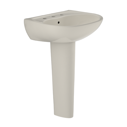 TOTO® Supreme® Oval Basin Pedestal Bathroom Sink with CeFiONtect for 8 Inch Center Faucets, Sedona Beige - LPT241.8G#12