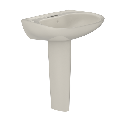 TOTO® Prominence® Oval Basin Pedestal Bathroom Sink with CeFiONtect for 4 inch Center Faucets, Sedona Beige - LPT242.4G#12