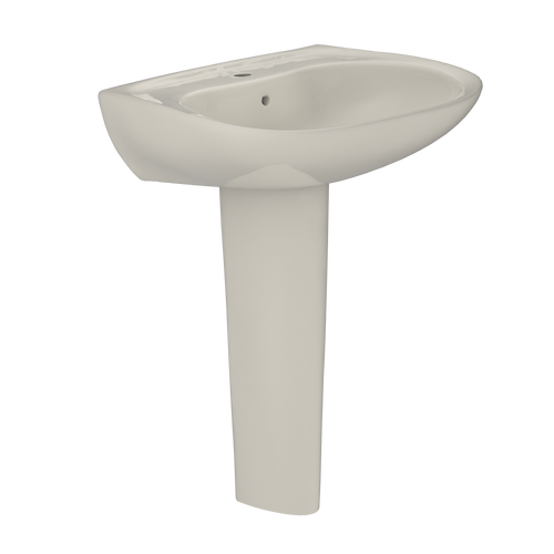 TOTO® Prominence® Oval Basin Pedestal Bathroom Sink with CeFiONtect for Single Hole Faucets, Sedona Beige - LPT242G#12