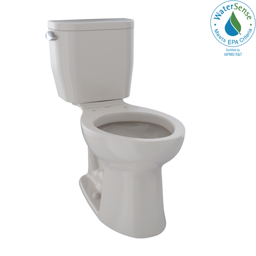 TOTO® Entrada Two-Piece Elongated 1.28 GPF Universal Height Toilet, Sedona Beige - CST244EF#12