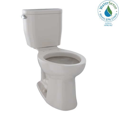 TOTO® Entrada™ Two-Piece Elongated 1.28 GPF Universal Height Toilet, Sedona Beige - CST244EF#12