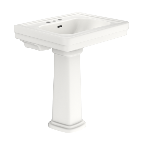 TOTO® Promenade® 27-1/2" x 22-1/4" Rectangular Pedestal Bathroom Sink for 4 inch Center Faucets, Colonial White - LPT530.4N#11