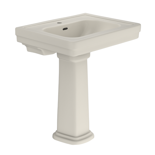 TOTO® Promenade® 27-1/2" x 22-1/4" Rectangular Pedestal Bathroom Sink for Single Hole Faucets, Sedona Beige - LPT530.8N#12