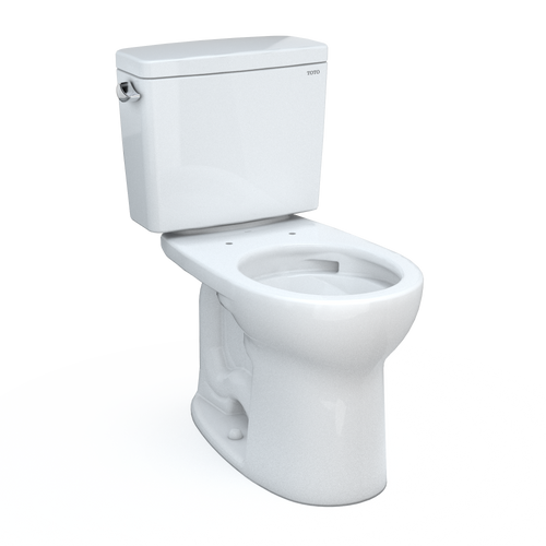 TOTO® Drake® Two-Piece Round 1.6 GPF Universal Height TORNADO FLUSH® Toilet with CEFIONTECT®, Cotton White - CST775CSFG#01
