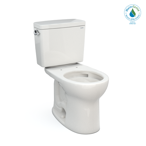 TOTO® Drake® Two-Piece Round 1.28 GPF Universal Height TORNADO FLUSH® Toilet with CEFIONTECT®, Colonial White - CST775CEFG#11