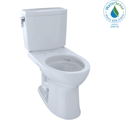 TOTO® Drake® II 1G® Two-Piece Elongated 1.0 GPF Universal Height Toilet with CEFIONTECT, Cotton White - CST454CUFG#01