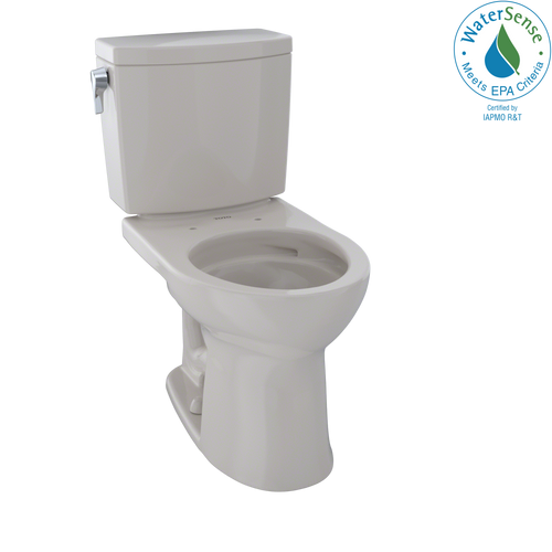 TOTO® Drake® II 1G® Two-Piece Round 1.0 GPF Universal Height Toilet with CEFIONTECT, Sedona Beige - CST453CUFG#12