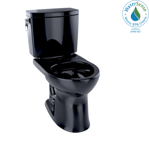 TOTO® Drake® II 1G® Two-Piece Round 1.0 GPF Universal Height Toilet, Ebony - CST453CUF#51