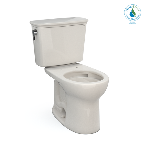 TOTO® Drake® Transitional Two-Piece Round 1.28 GPF Universal Height TORNADO FLUSH® Toilet with CEFIONTECT®, Sedona Beige - CST785CEFG#12