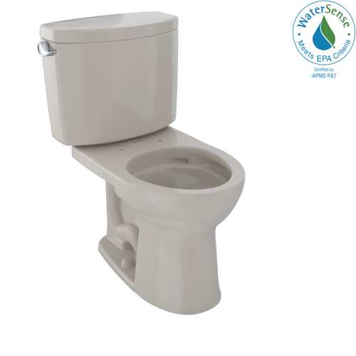 TOTO® Drake® II Two-Piece Round 1.28 GPF Universal Height Toilet with CEFIONTECT, Bone - CST453CEFG#03