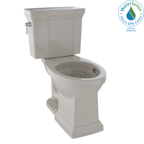 TOTO® Promenade® II Two-Piece Elongated 1.28 GPF Universal Height Toilet with CEFIONTECT, Bone - CST404CEFG#03