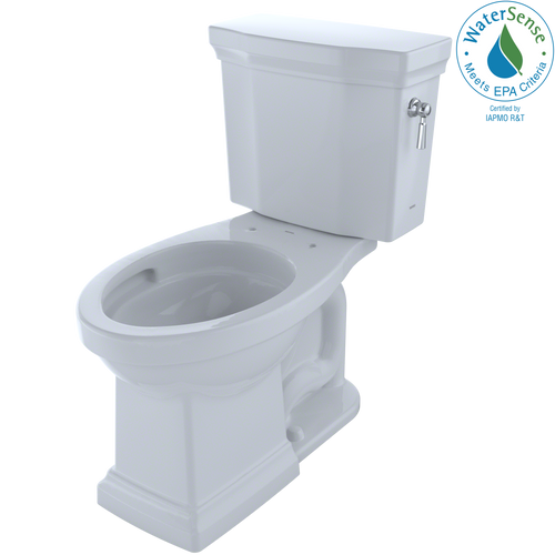 TOTO® Promenade® II Two-Piece Elongated 1.28 GPF Universal Height Toilet with CEFIONTECT and Right-Hand Trip Lever, Cotton White - CST404CEFRG#01
