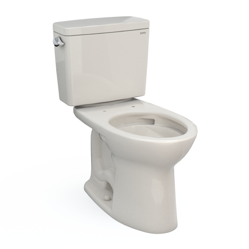 TOTO® Drake®  Two-Piece Elongated 1.6 GPF Universal Height TORNADO FLUSH® Toilet with CEFIONTECT®, Sedona Beige - CST776CSFG#12