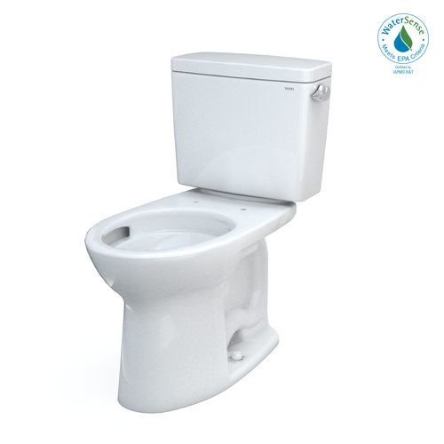 TOTO® Drake® Two-Piece Elongated 1.28 GPF Universal Height TORNADO FLUSH® Toilet with CEFIONTECT® and Right-Hand Trip Lever, Cotton White - CST776CEFRG#01