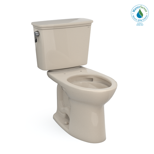 TOTO® Drake® Transitional Two-Piece Elongated 1.28 GPF Universal Height TORNADO FLUSH® Toilet with CEFIONTECT®, Bone - CST786CEFG#03