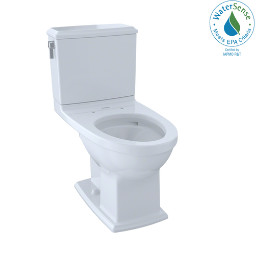 TOTO® Connelly® Two-Piece Elongated Dual-Max®, Dual Flush 1.28 and 0.9 GPF Universal Height Toilet with CEFIONTECT, Cotton White - CST494CEMFG#01