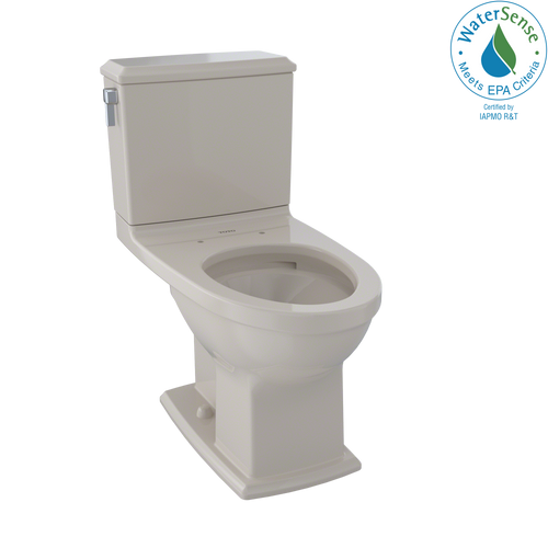 TOTO® Connelly® Two-Piece Elongated Dual-Max®, Dual Flush 1.28 and 0.9 GPF Universal Height Toilet with CEFIONTECT, Bone - CST494CEMFG#03