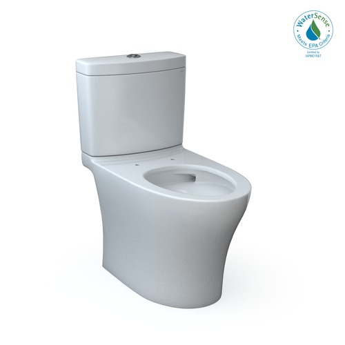TOTO® Aquia IV Two-Piece Elongated Dual Flush 1.28 and 0.9 GPF Skirted Toilet with CEFIONTECT, Cotton White - CST446CEMGN#01