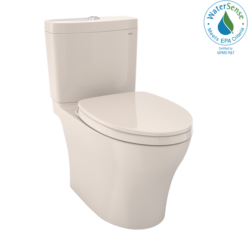 TOTO® Aquia IV WASHLET+ Two-Piece Elongated Dual Flush 1.28 and 0.9 GPF Toilet with CEFIONTECT, Sedona Beige - MS446124CEMGN#12