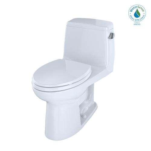 TOTO® Eco UltraMax® One-Piece Elongated 1.28 GPF ADA Compliant Toilet with Right-Hand Trip Lever, Cotton White - MS854114ELR#01