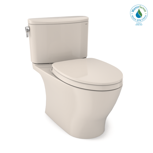 TOTO® Nexus® Two-Piece Elongated 1.28 GPF Universal Height Toilet with CEFIONTECT® and SS124 SoftClose Seat, WASHLET®+ Ready, Sedona Beige - MS442124CEFG#12