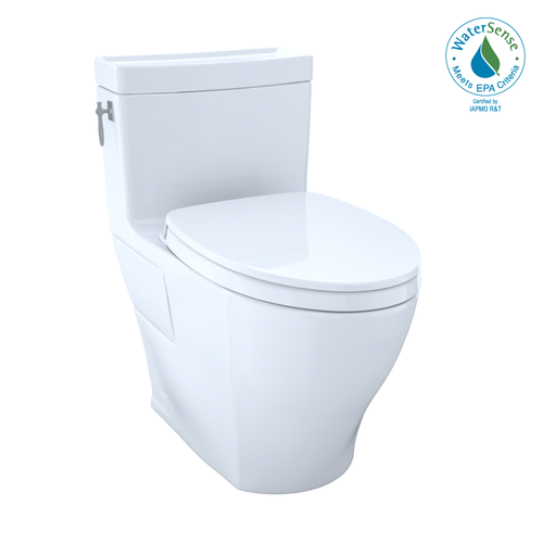 TOTO® Aimes WASHLET+ One-Piece Elongated 1.28 GPF Universal Height Skirted Toilet with CEFIONTECT, Colonial White - MS626124CEFG#11