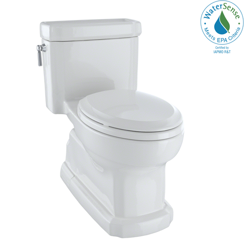 TOTO® Eco Guinevere® Elongated 1.28 GPF Universal Height Skirted Toilet with CEFIONTECT® and SoftClose Seat, Colonial White - MS974224CEFG#11