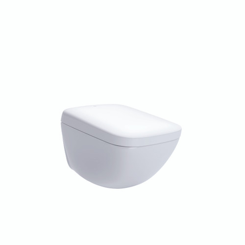 TOTO® NEOREST® WX1 Dual Flush 1.2 or 0.8 GPF Wall-Hung Toilet with Integrated Bidet Seat and eWater+®, Cotton White - CWT9538CEMFG#01