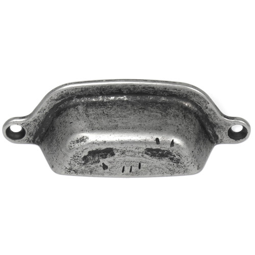 MNG Hardware 3" Cup Pull - Riverstone - Distressed Pewter - 84764