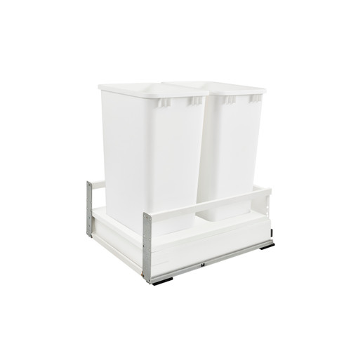 Rev-A-Shelf TWCSC-2150DM-2 Tandem Pullout Waste/Trash Container w/ Soft-Close