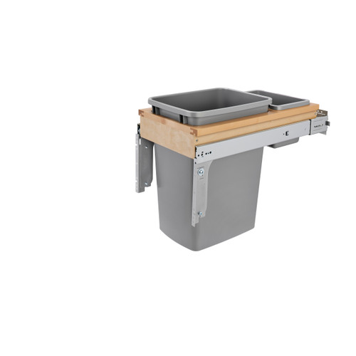 Rev-A-Shelf Wood Top Mount Pullout Trash/Waste Container w/ BB Soft-Close - 4WCTM-12BBSCDM1