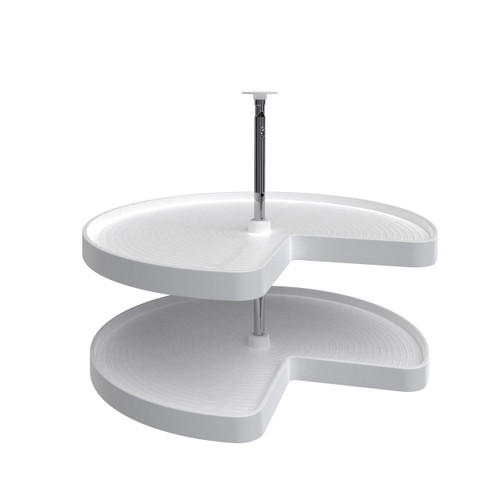 Rev-A-Shelf Polymer Kidney-Shaped 2-Shelf Lazy Susan for Corner Base Cabinets - LD-2472-32-11-1