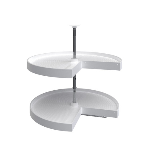 Rev-A-Shelf Polymer Pie-Cut 2-Shelf Lazy Susan for Corner Base Cabinets - LD-2942-28-11-1