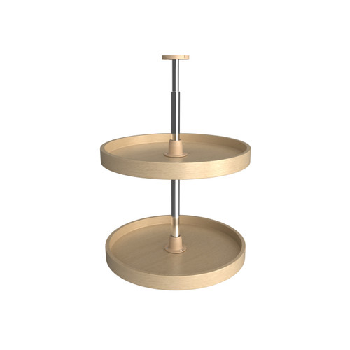 Rev-A-Shelf Banded Wood Full-Circle 2-Shelf Lazy Susans for Corner Wall Cabinets - LD-4BW-062-18-1